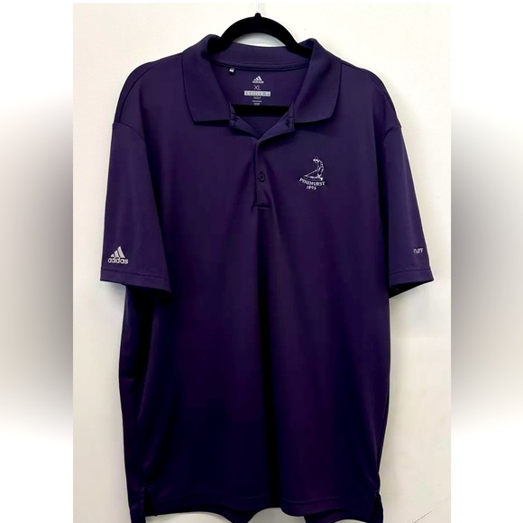 Men's XL Pinehurst 1895 Adidas Golf Polo Shirt w Staff Logo Purple - Picture 1 of 6